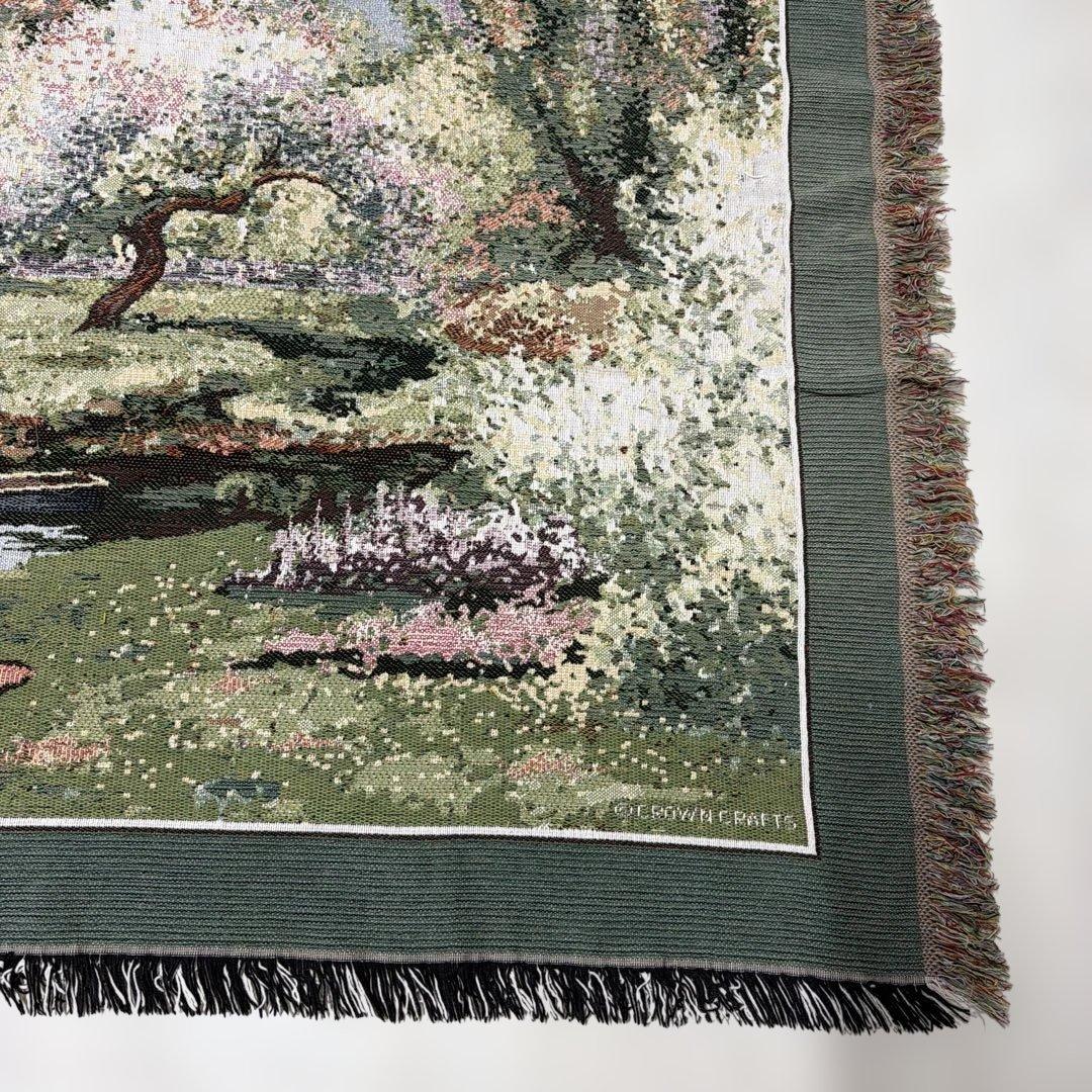 絵画風　マルチカバー　ソファカバー　ヴィンテージラグ　116x172