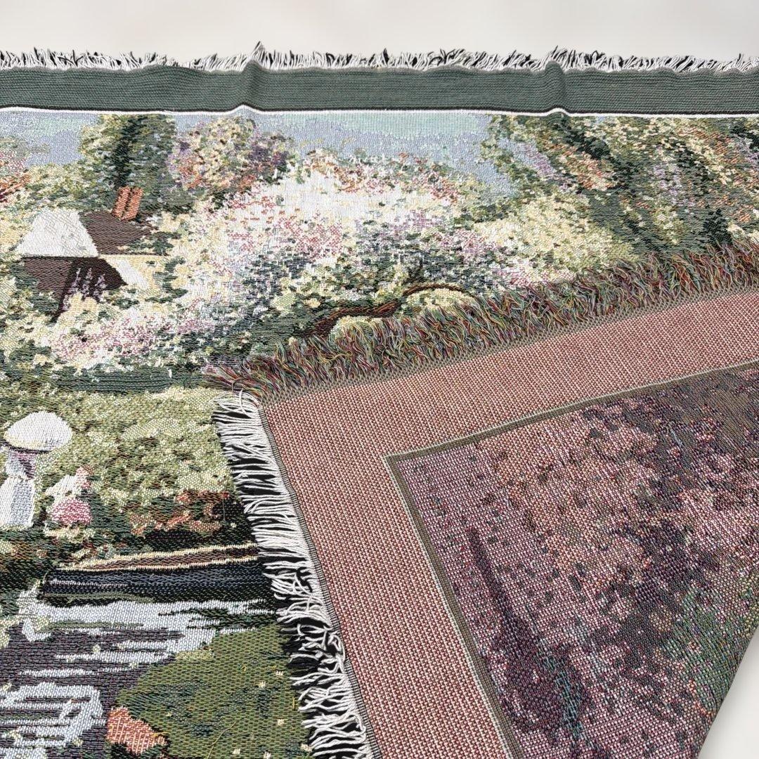 絵画風　マルチカバー　ソファカバー　ヴィンテージラグ　116x172