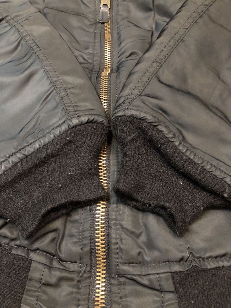 80s 90s USA製 ALPHA アルファ　MA−1 ブラック　M