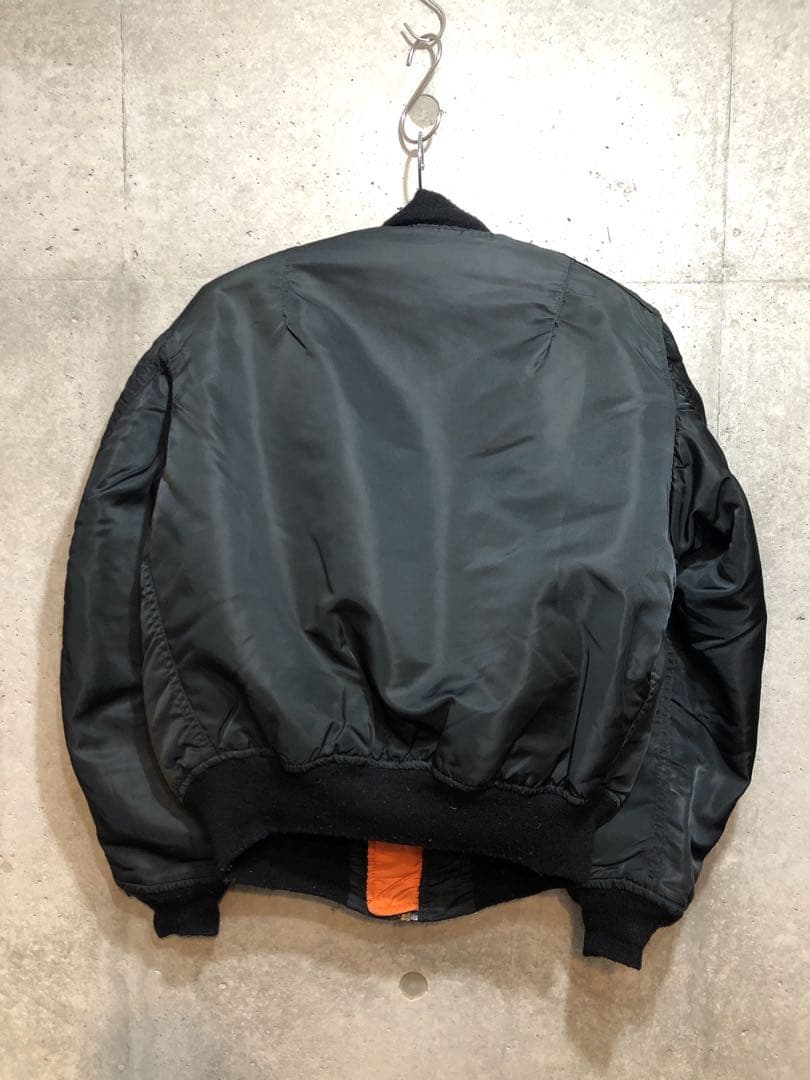 80s 90s USA製 ALPHA アルファ　MA−1 ブラック　M