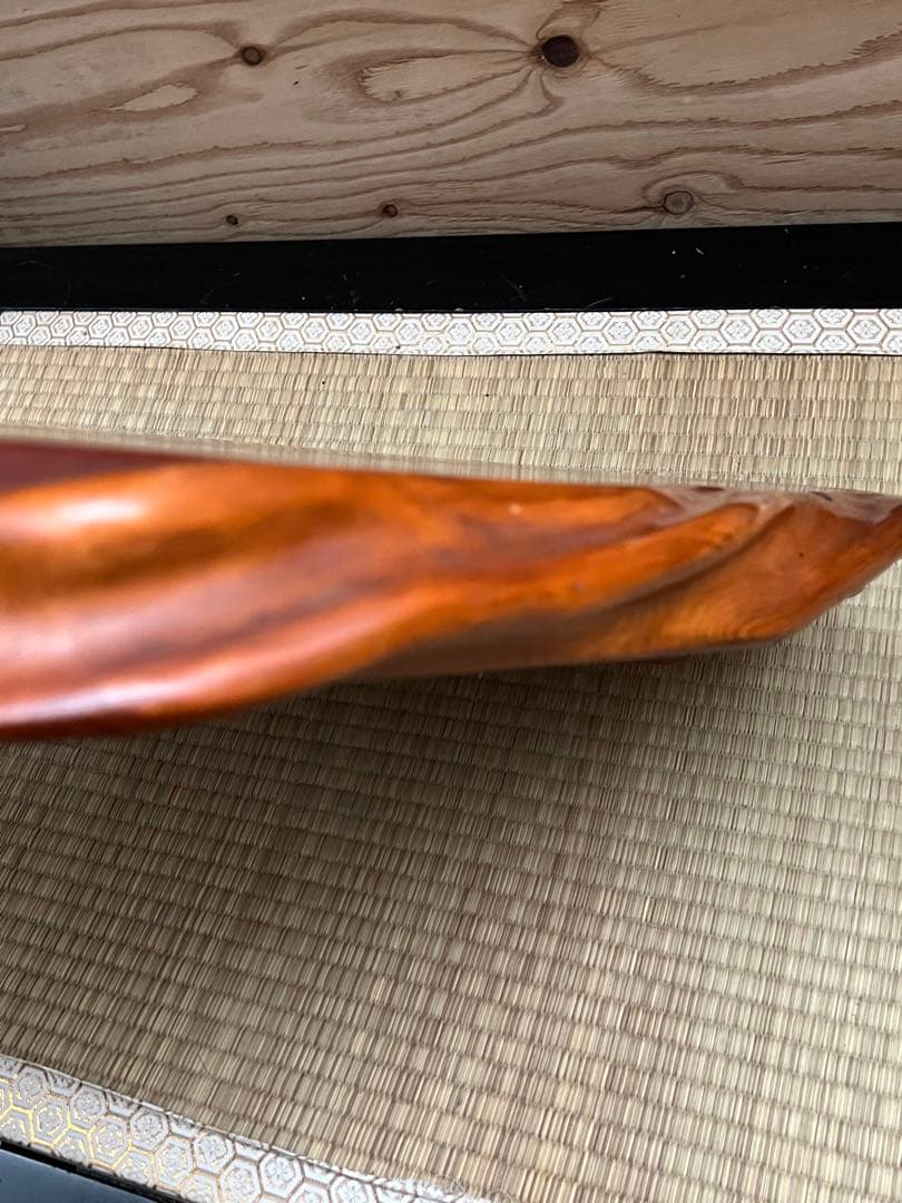 屋久杉　天然木 一枚板の装飾テーブル 脚付 花台 フラワースタンド