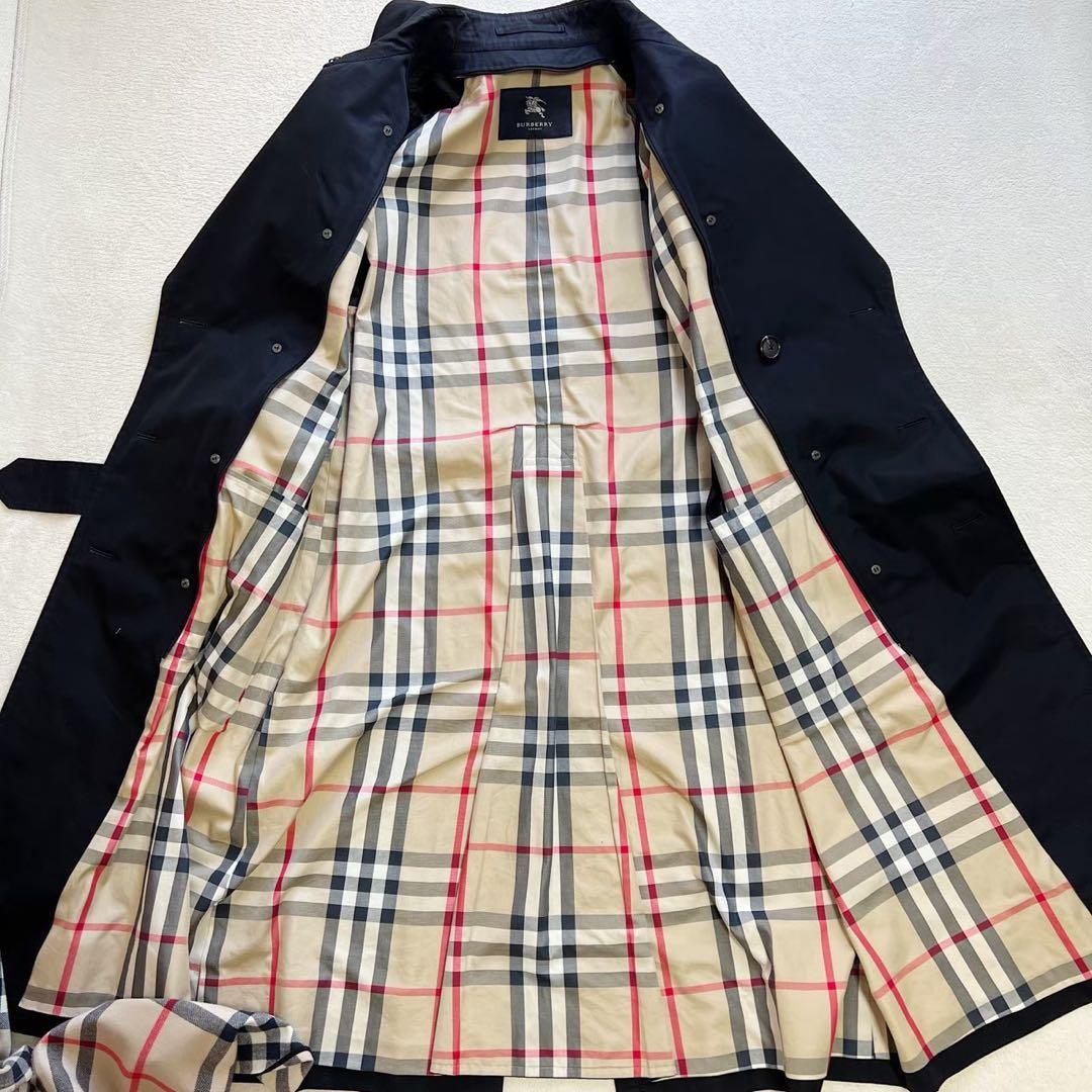 着丈113㎝　バーバリーロンドン カシミヤ ライナー付き トレンチコート 黒