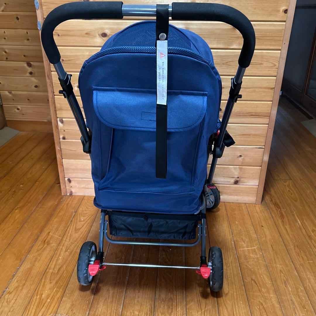 ネイビー ペットカート 折りたたみ式