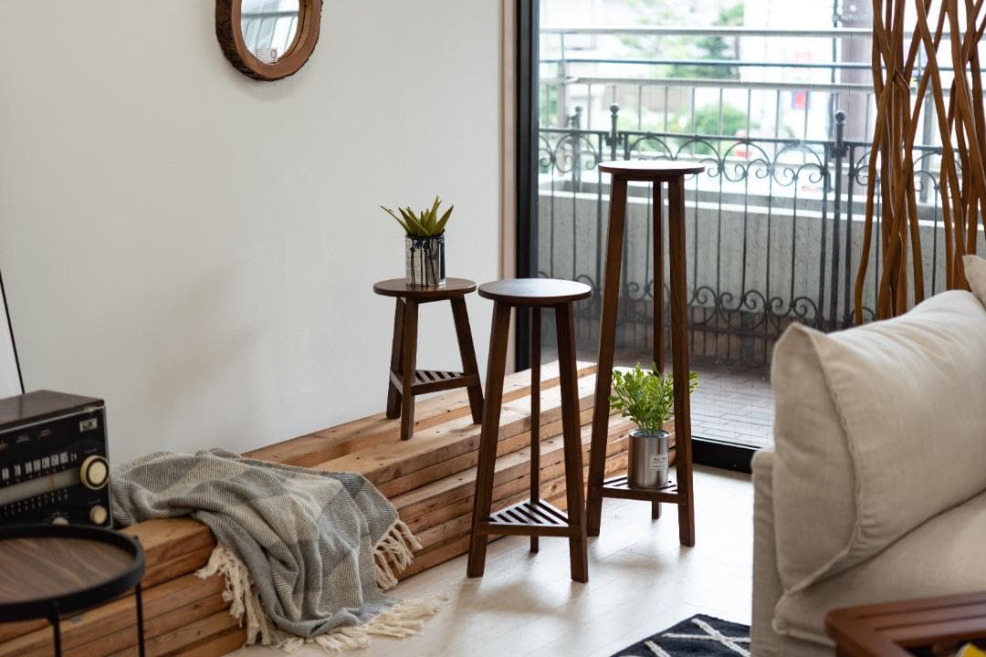 Lサイズ フラワースタンド 室内 木製 観葉植物 GUY-924 N01