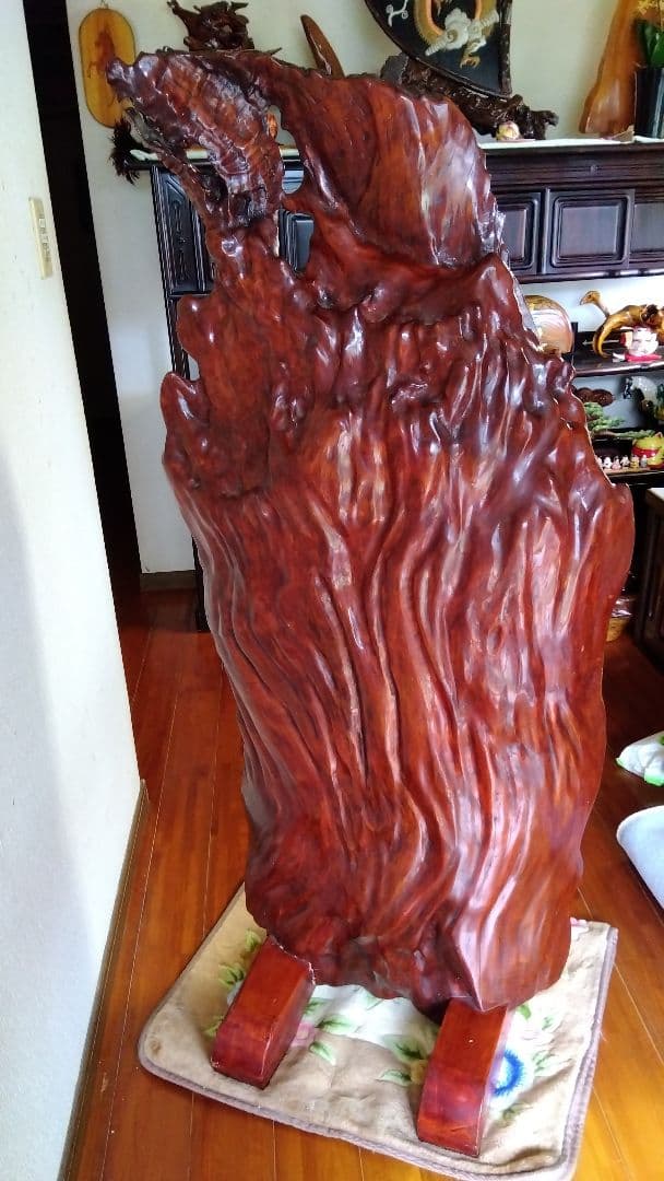 木製花彫刻アート作品