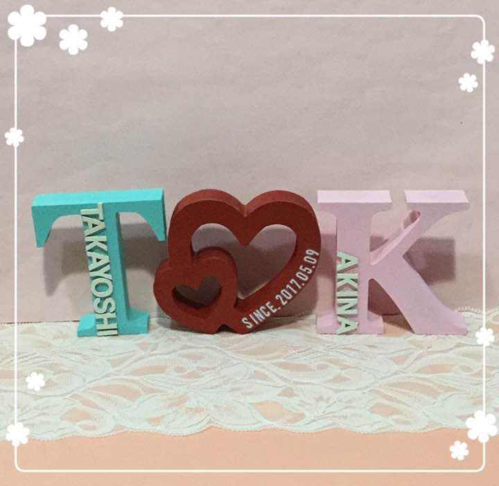 G様確認用♡ウエディングバージョン・イニシャルオブジェ