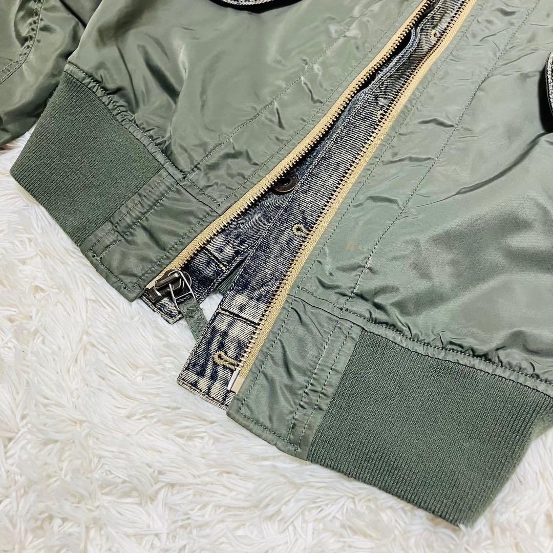 AVIREX フライトジャケット　L-2B デニム　ドッキング　カスタム