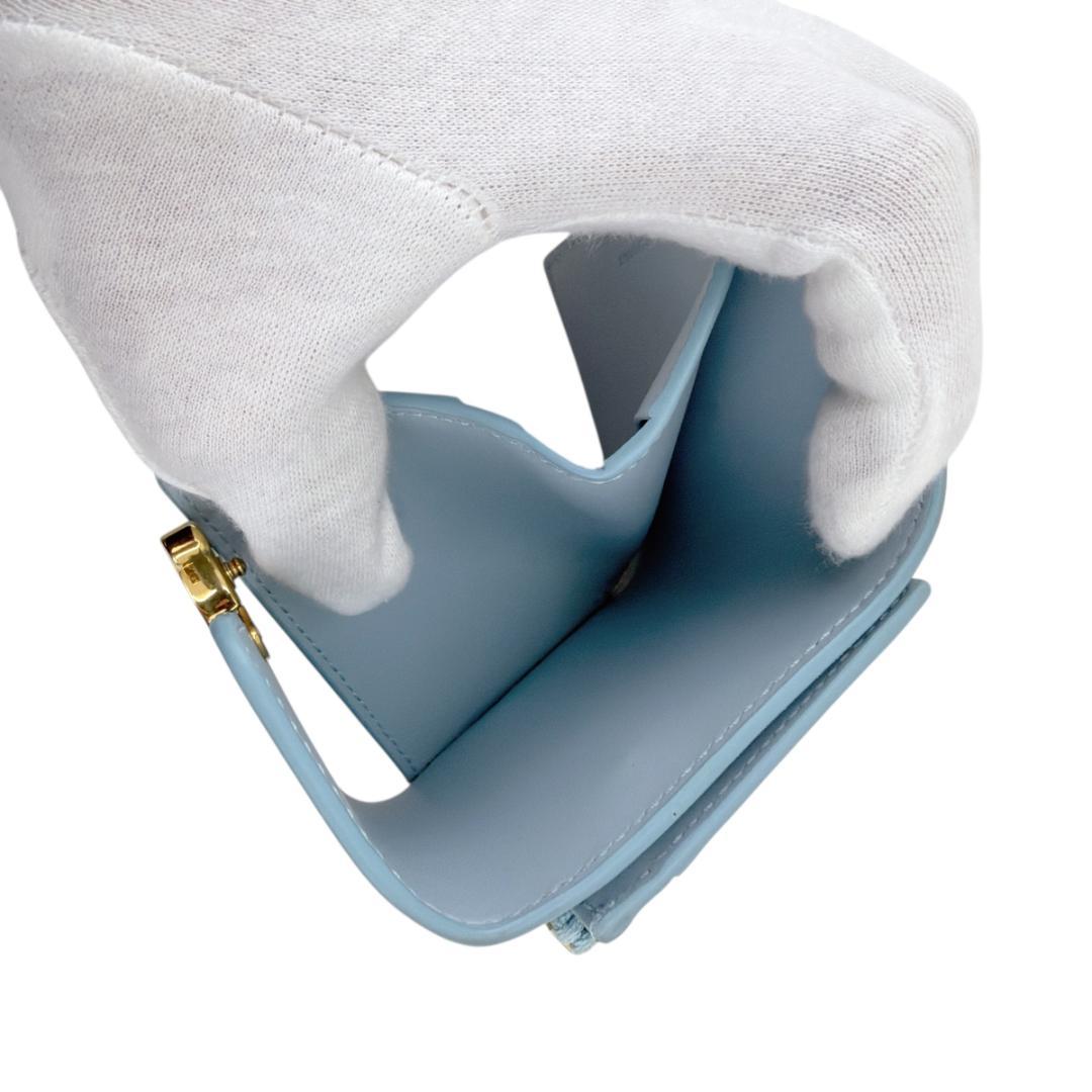 CELINE 三つ折り財布 スモール トリオンフ フラップ ウォレット ブルー