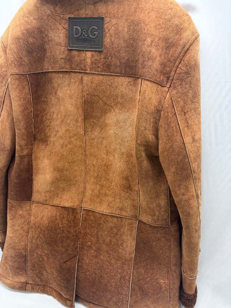 ドルチェ＆ガッバーナ　メンズムートンコート　ブラウン　DOLCE＆GABBANA