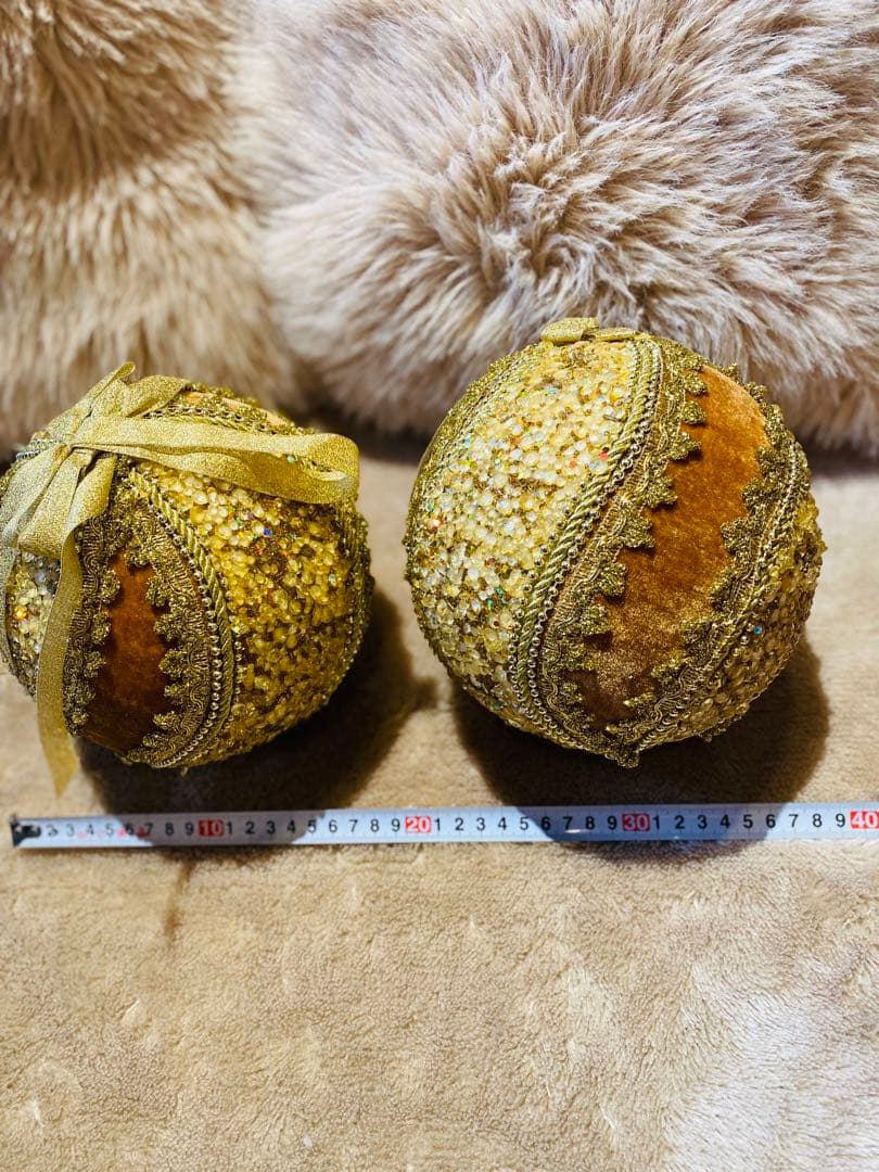 クリスマスオーナメント　ゴールド　ボール クリスマス用 2個セット