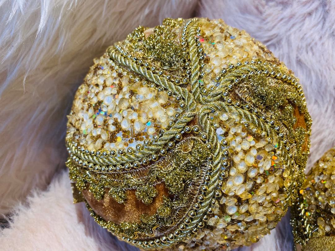 クリスマスオーナメント　ゴールド　ボール クリスマス用 2個セット