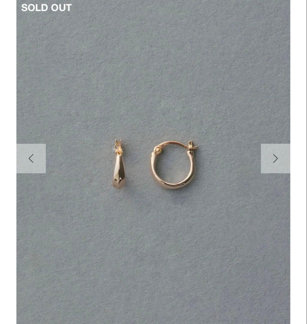 ete ミストピンクゴールド フープピアス K10 K18ポスト