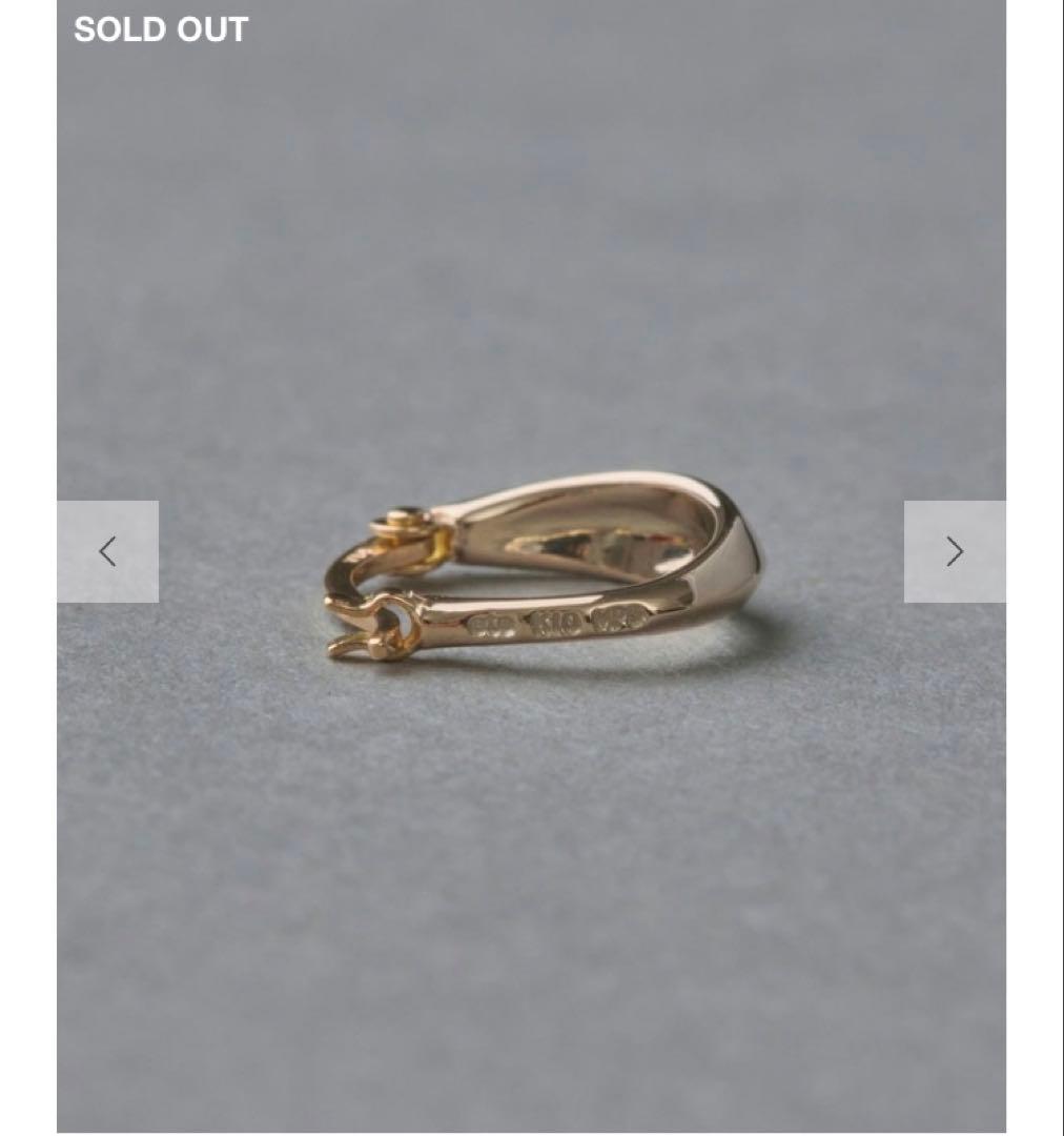 ete ミストピンクゴールド フープピアス K10 K18ポスト