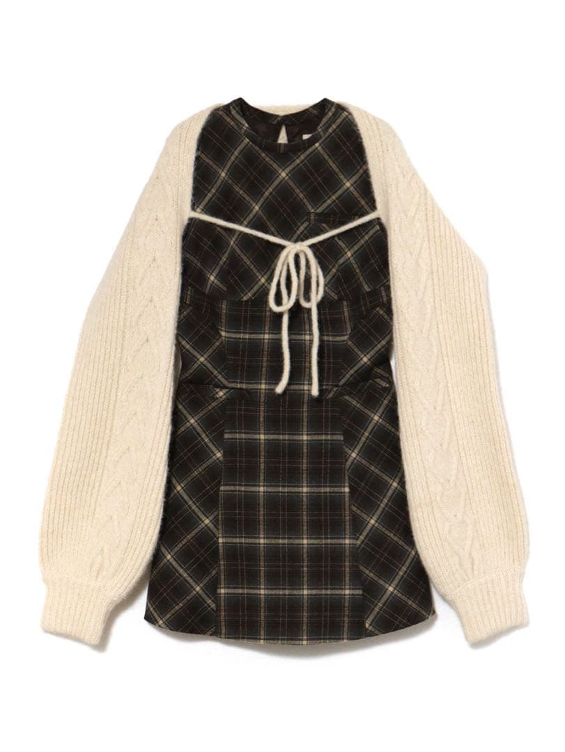 andmary ♡ Mimi check set mini dress