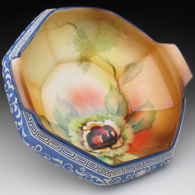 オールドノリタケ ウェッジウッド風 栗絵 ボウル 23cm