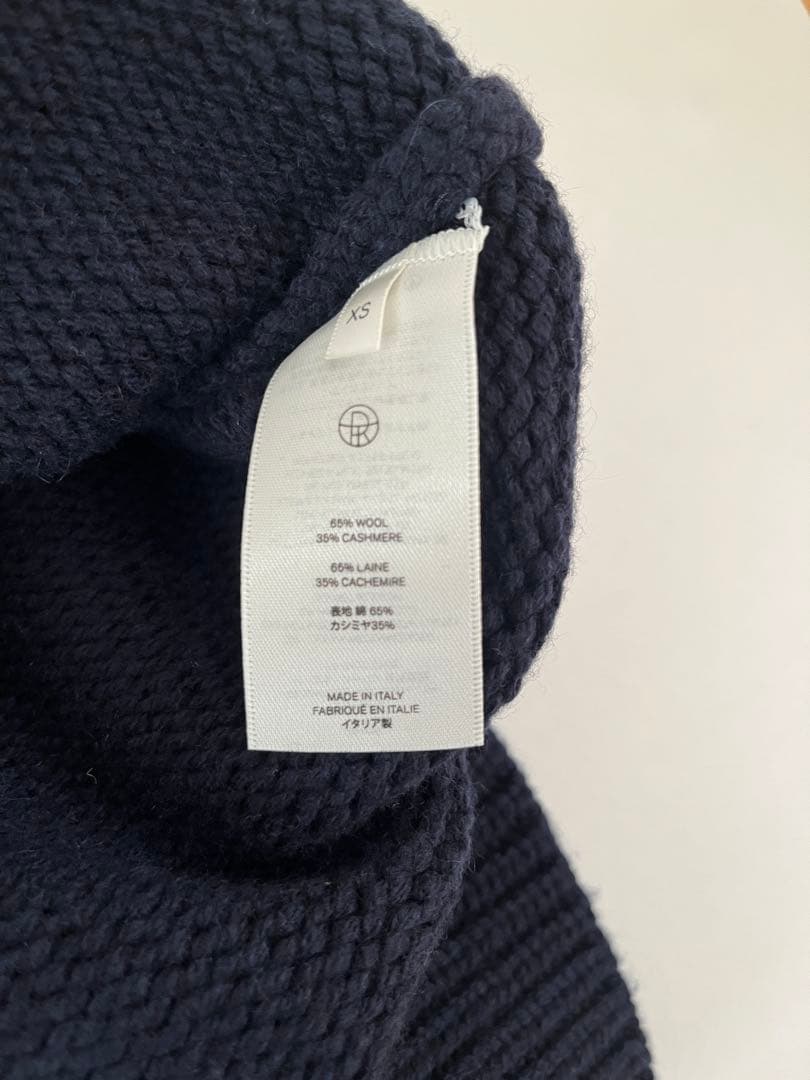 【新品未使用】The Row Opheliaウール＆カシミヤニット ネイビーXS