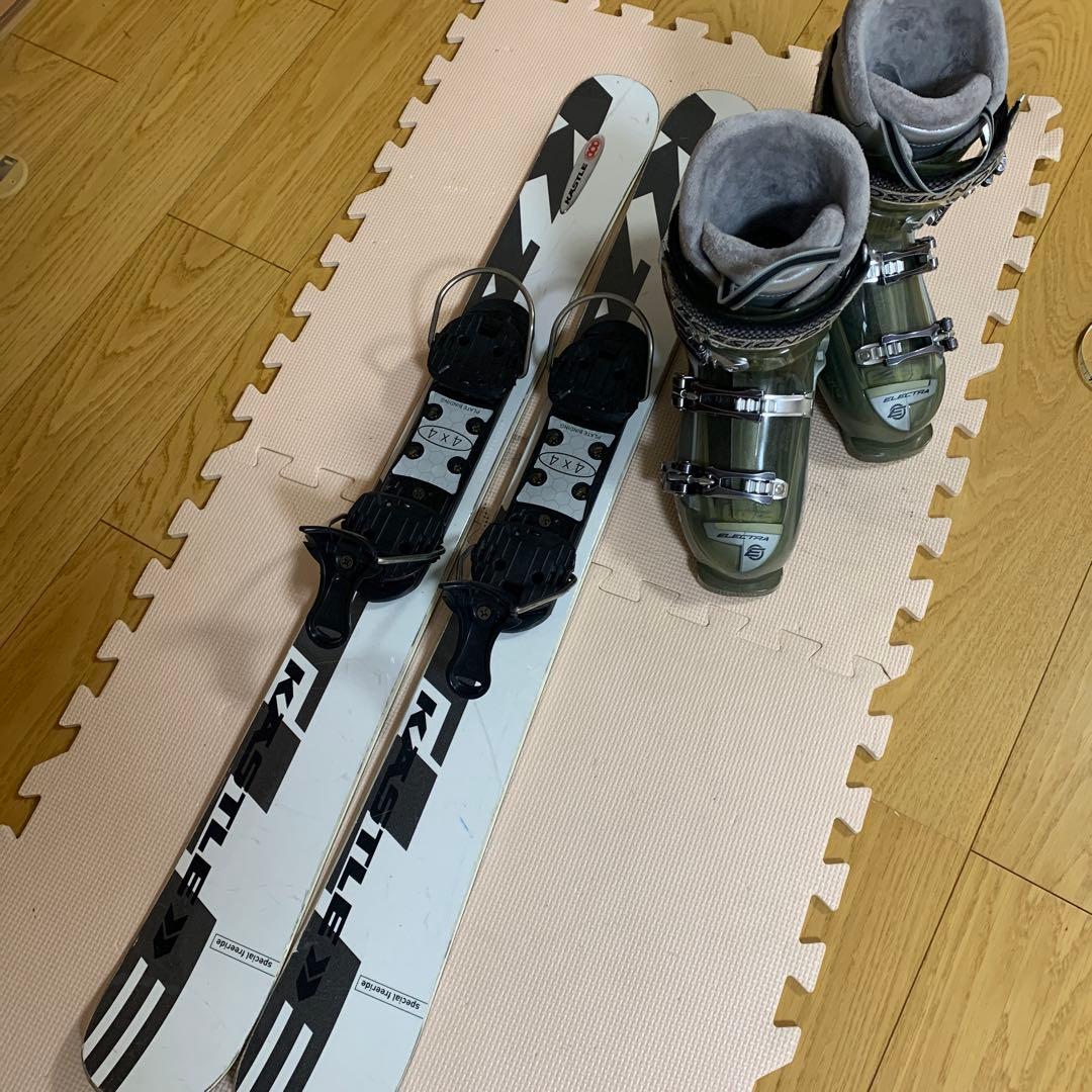 ショートスキー セット スキー板100センチ スキーブーツ 24〜24.5㎝