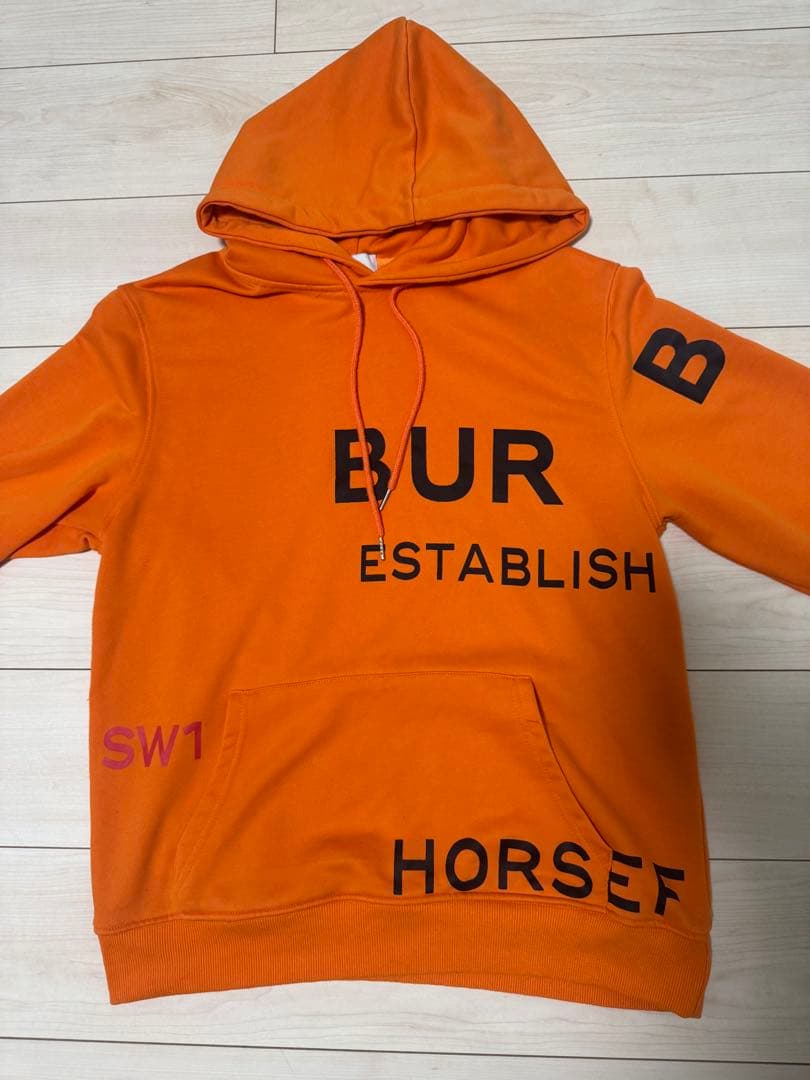 Burberry パーカー　バーバリー　オレンジ