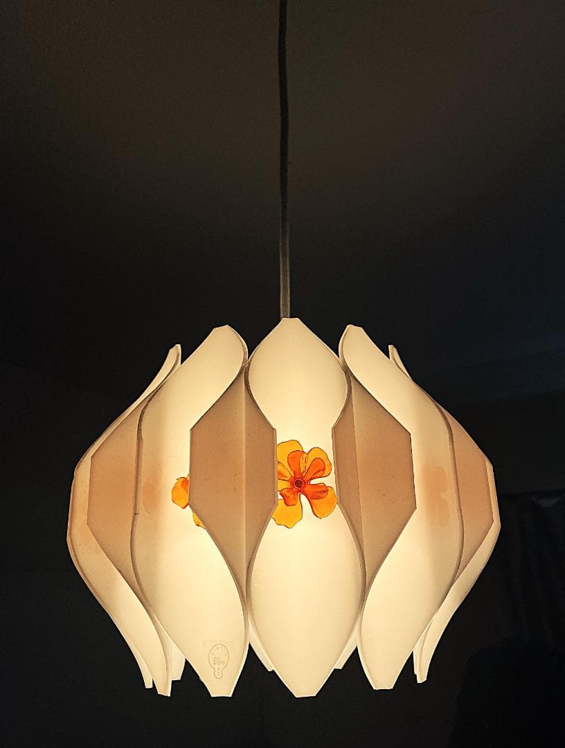 昭和レトロ　チューリップ ライト ランプ 照明 レトロ　花