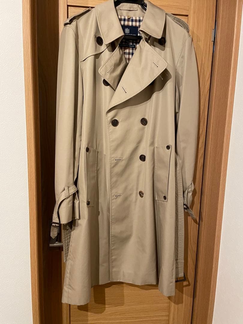 ベージュ トレンチコート チェック柄インナー付き