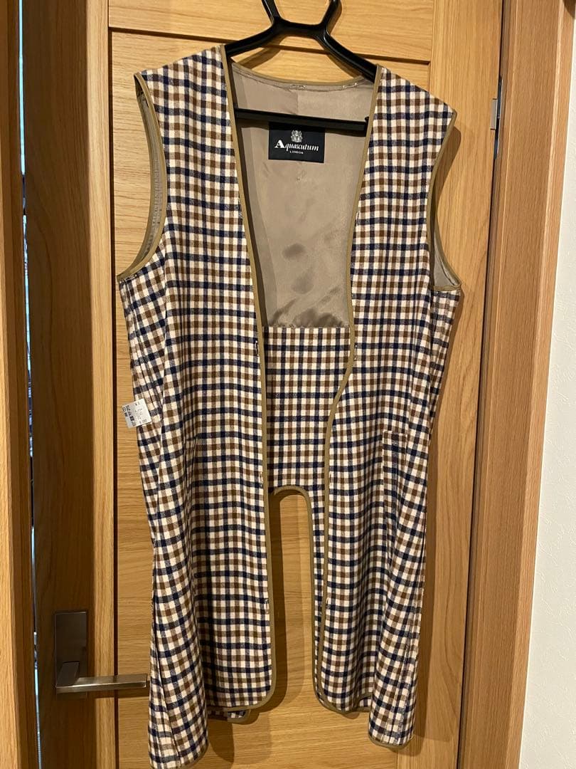 ベージュ トレンチコート チェック柄インナー付き