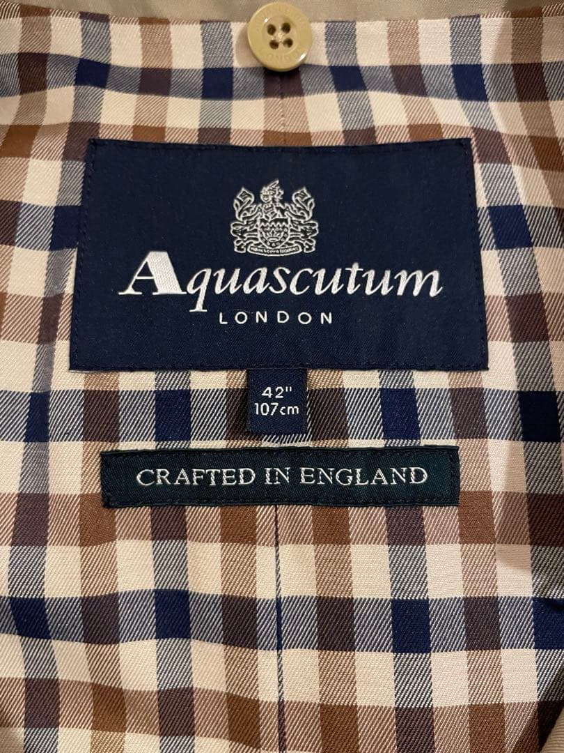 ベージュ トレンチコート チェック柄インナー付き