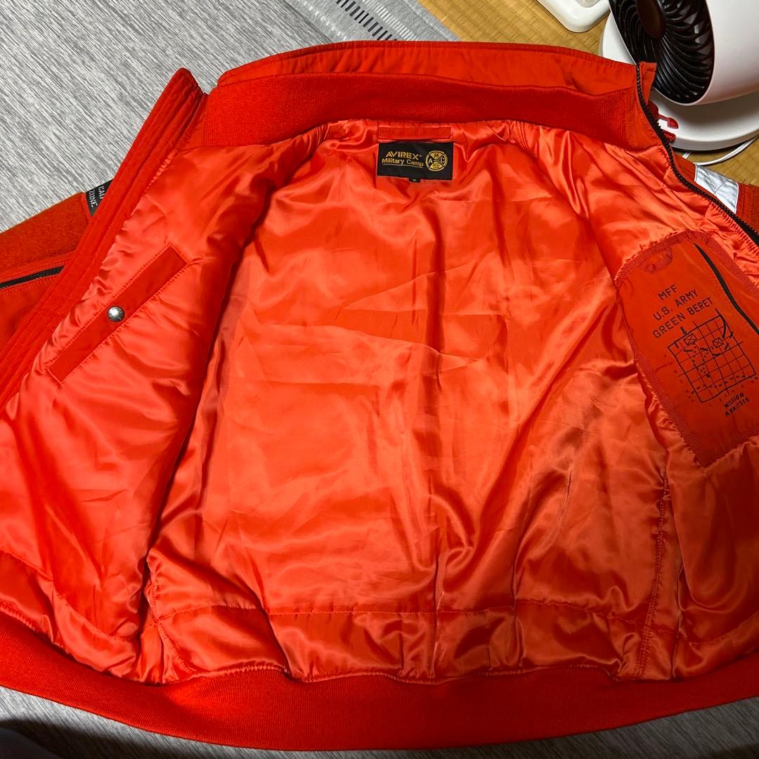 AVIREX オレンジ MA-1 フライトジャケット