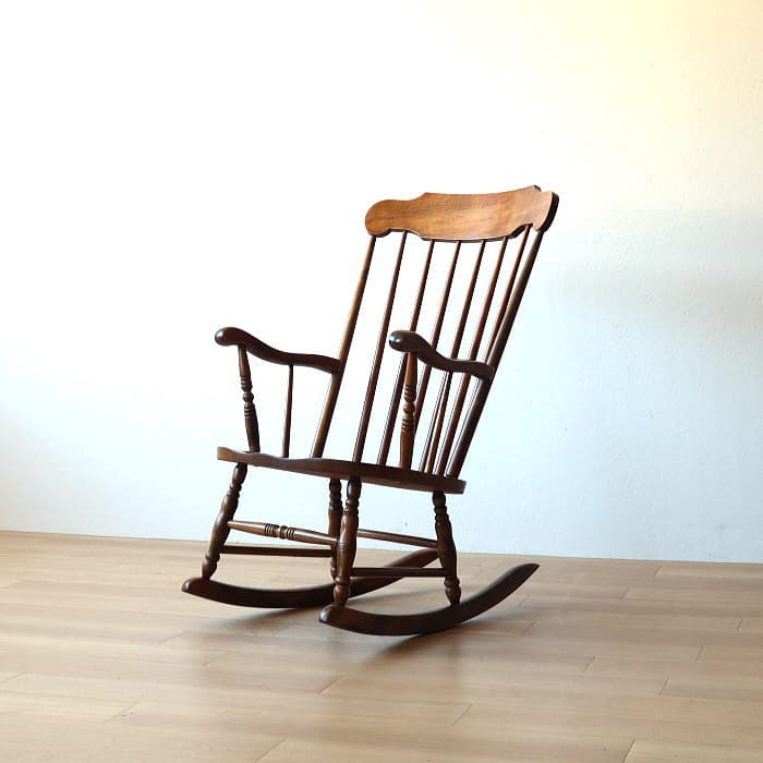 ヴィンテージ ロッキングチェア 飛騨の家具 古家具 ブナ材 無垢材
