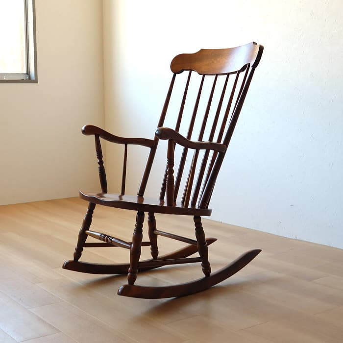 ヴィンテージ ロッキングチェア 飛騨の家具 古家具 ブナ材 無垢材
