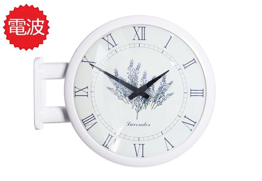 両面電波時計 両面時計 Morden Lavender(White)