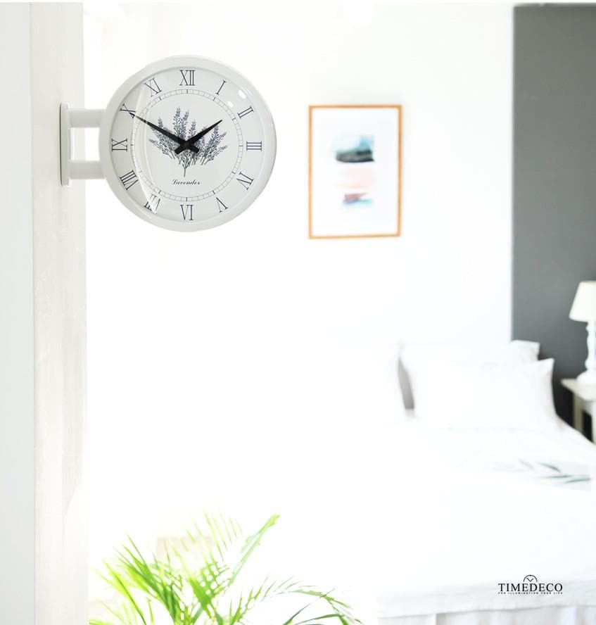 両面電波時計 両面時計 Morden Lavender(White)