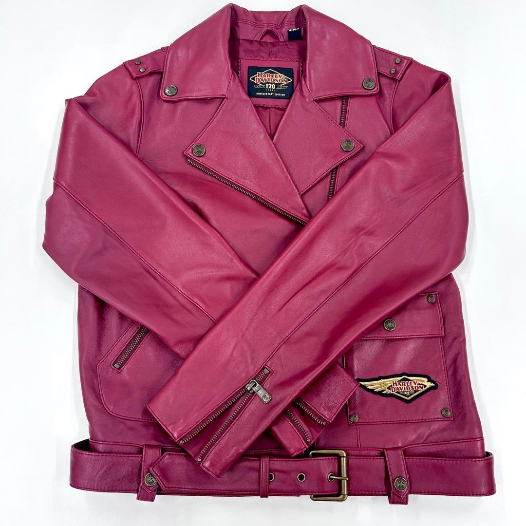 【状態S】 120周年記念 ハーレーダビットソン ダブル レザージャケット M