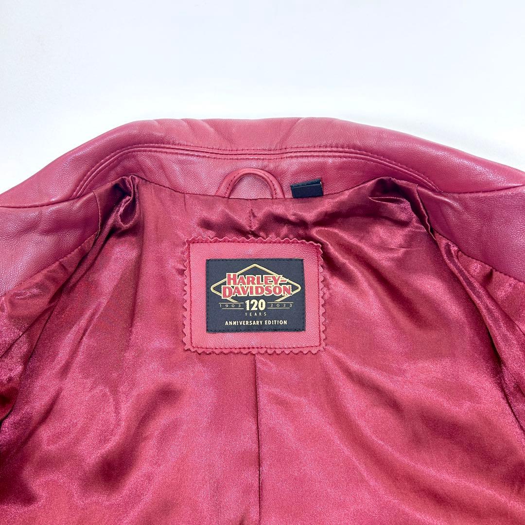 【状態S】 120周年記念 ハーレーダビットソン ダブル レザージャケット M