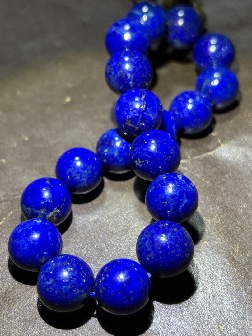 ⭐️最高級！ロイヤルブルー　ラピスラズリ　ブレス　来福良縁秘宝④！瑠璃光！