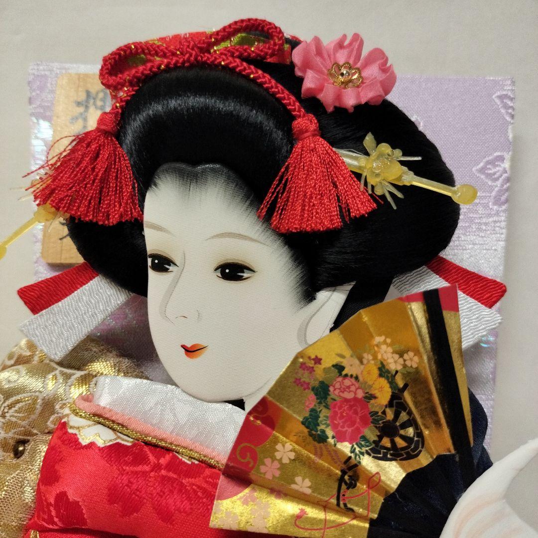 羽子板明日香13号　華流水金彩刺繍　赤紺