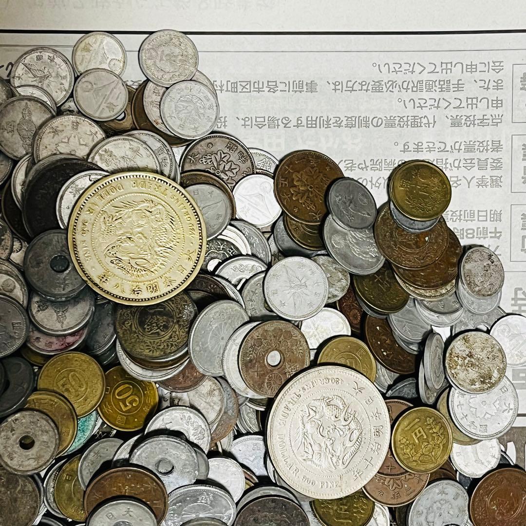 銀貨 古銭 硬貨 日本古銭 雑銭まとめ　2.0kg以上
