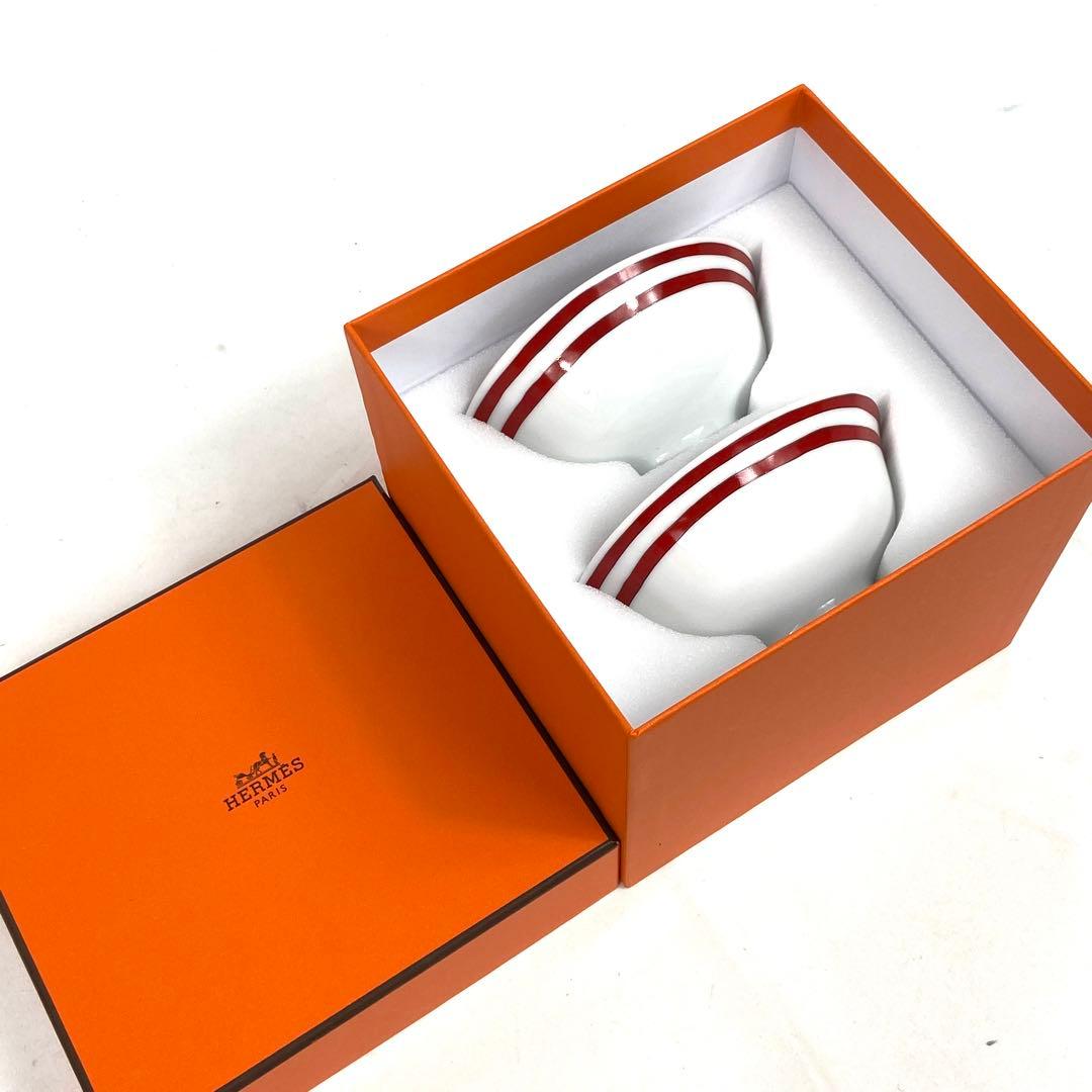 【美品】 HERMES エルメス ガダルキヴィール ボウルセット お茶碗 2つ