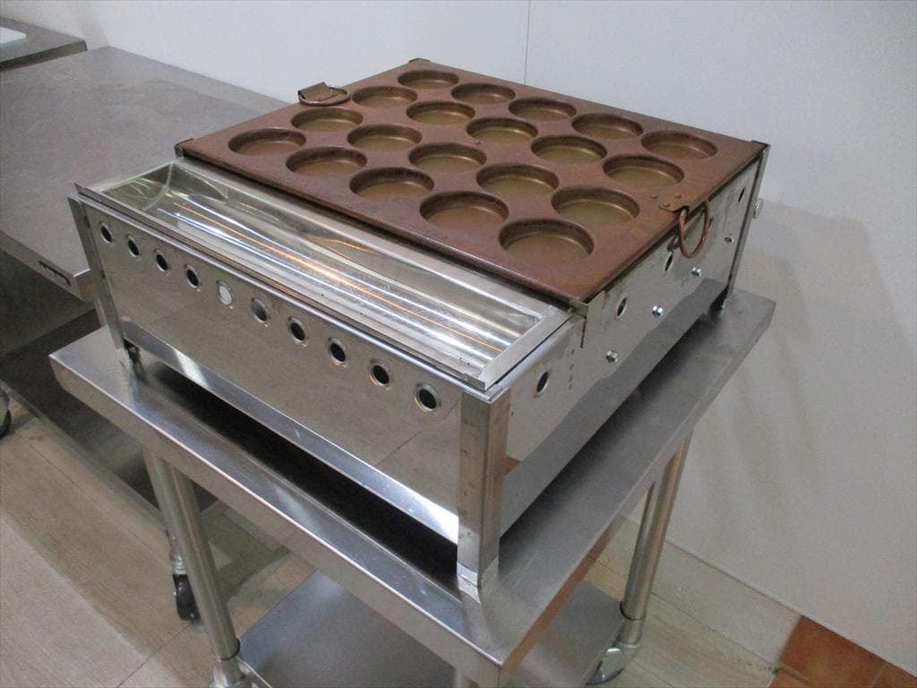 ☆ 中古 今川焼き機 大判焼き機 20穴 銅製 都市ガス13A式 ☆