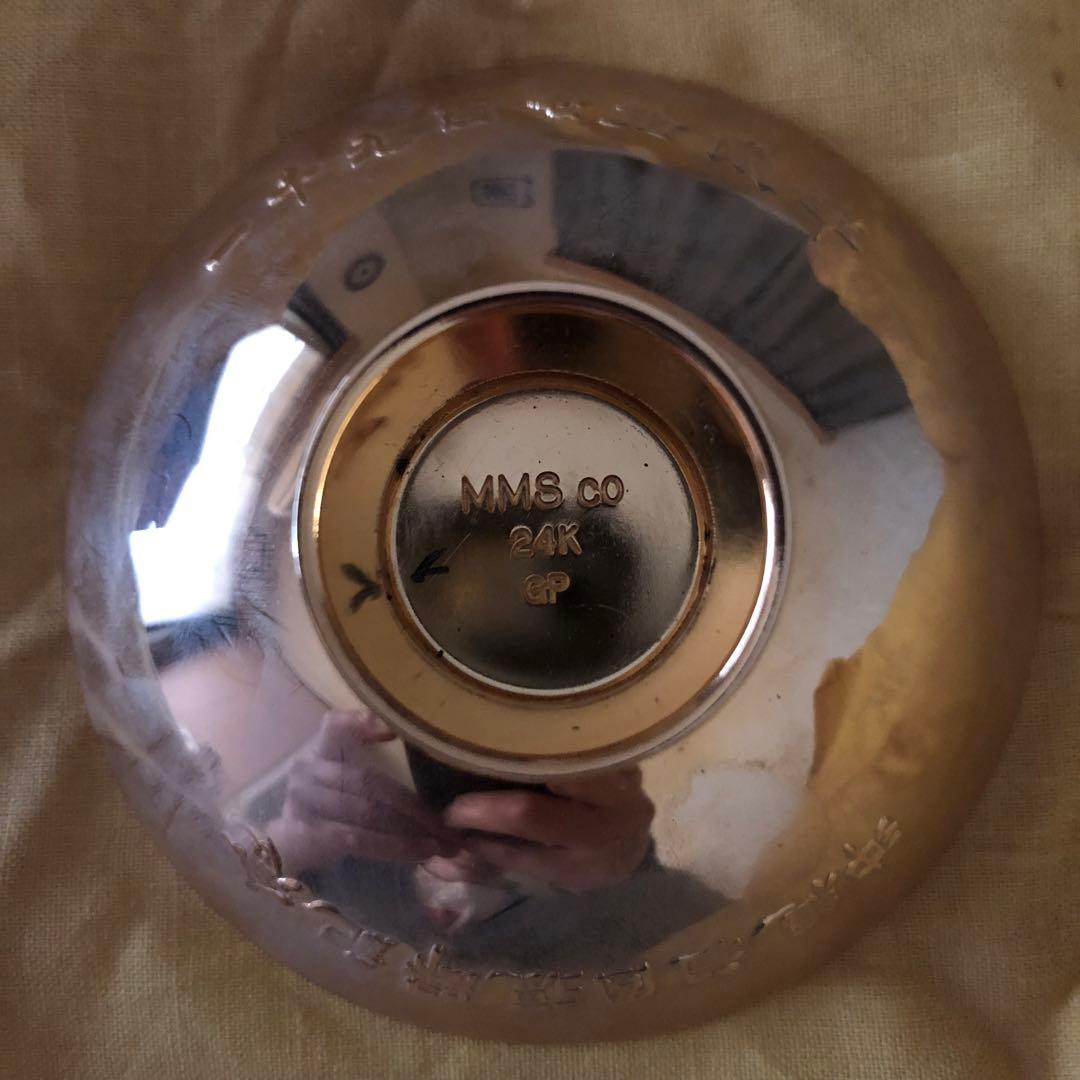 【希少　レア物】復帰記念金盃　沖縄祖国復帰記念金杯　木箱入り