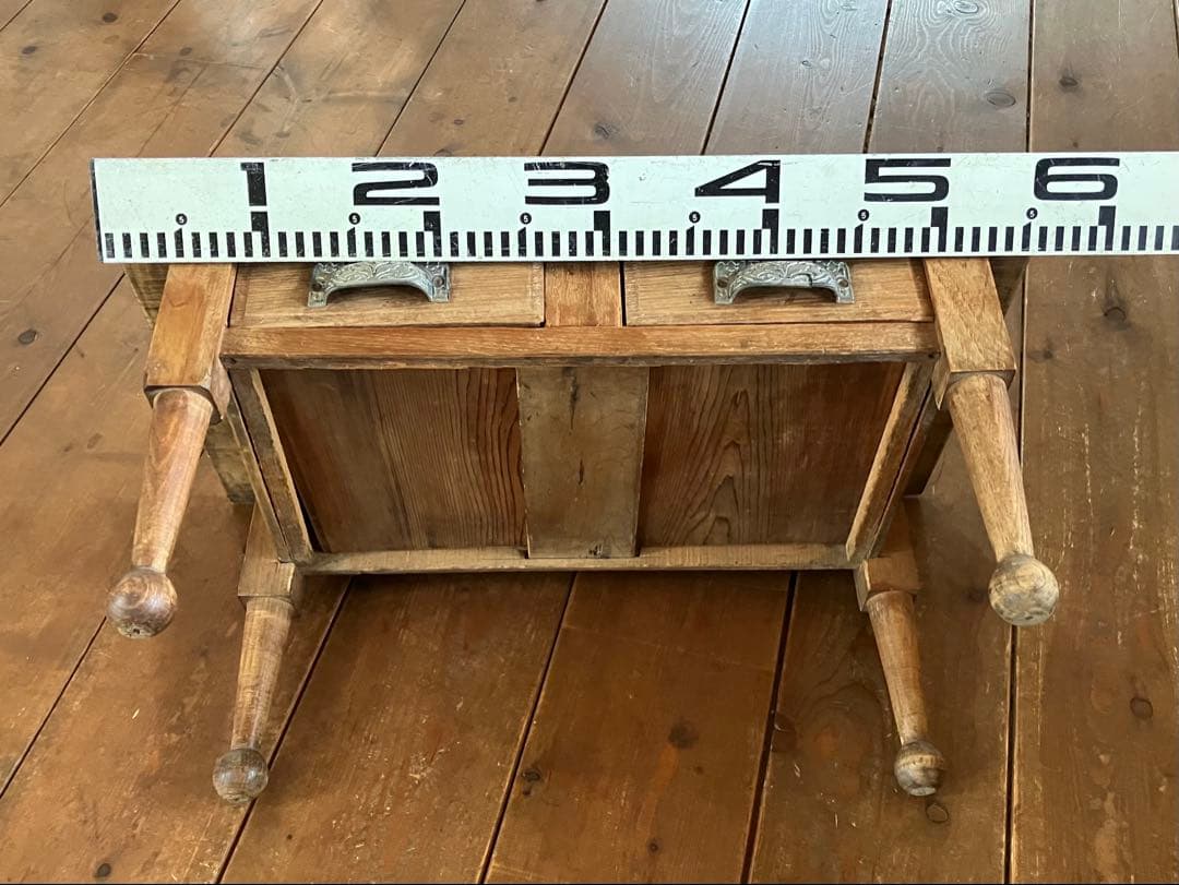 b*p様 文机 引き出し(2杯付き) アンティーク ろくろ足 ちゃぶ台 古家具