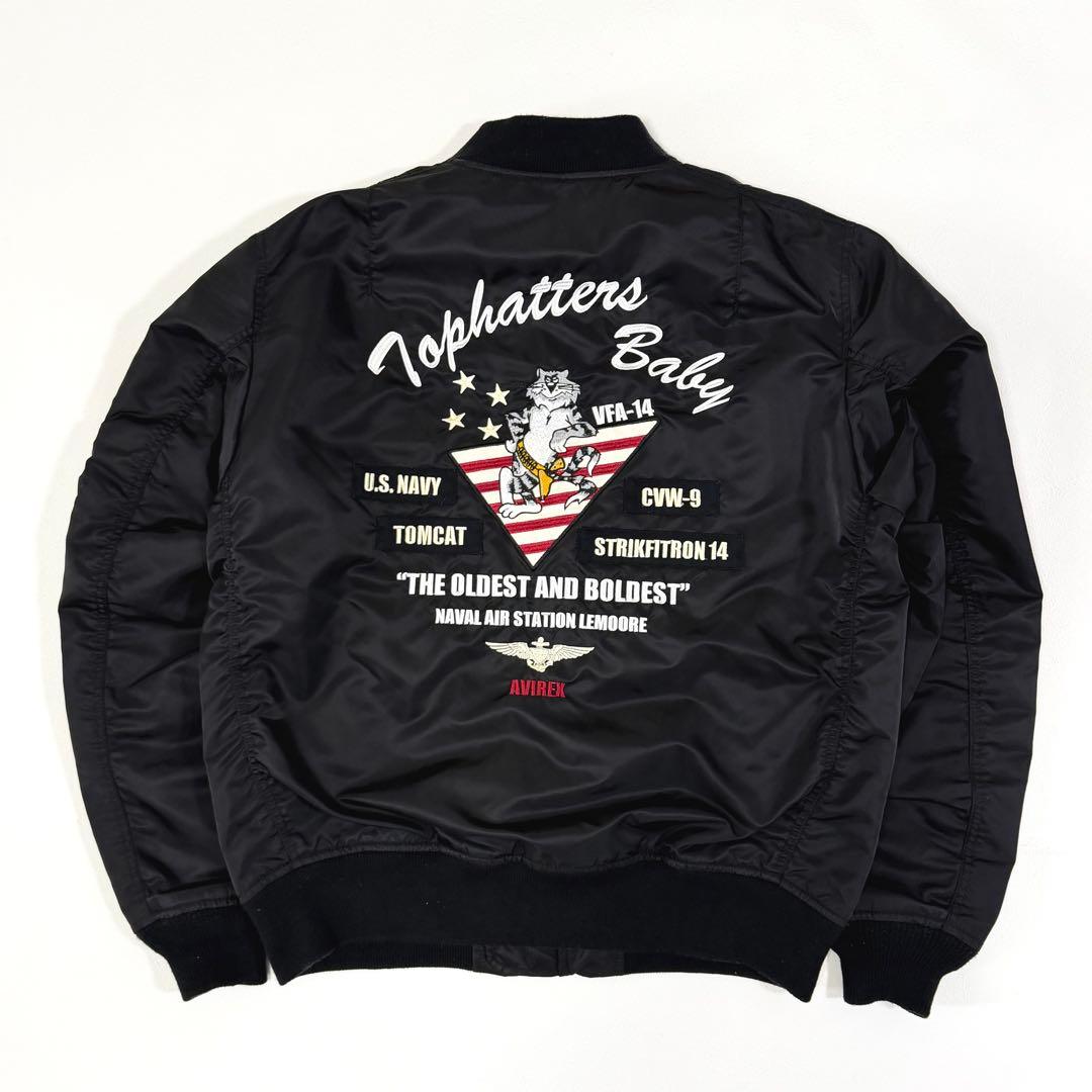 アヴィレックス MA-1 フライトジャケット トムキャット ブラック 2XL