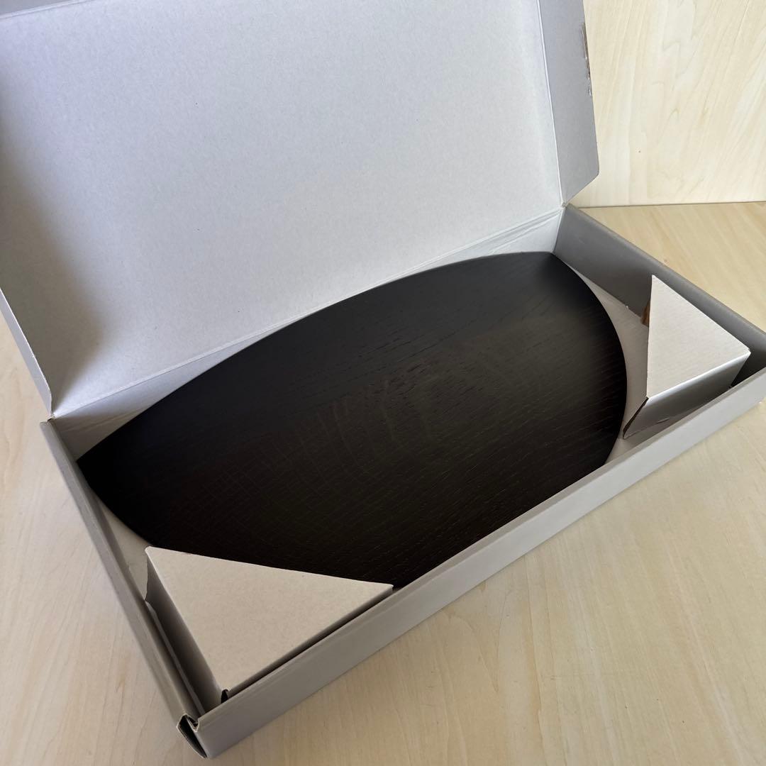 menu ダークブラウン 半月型木製ラック　Lサイズ