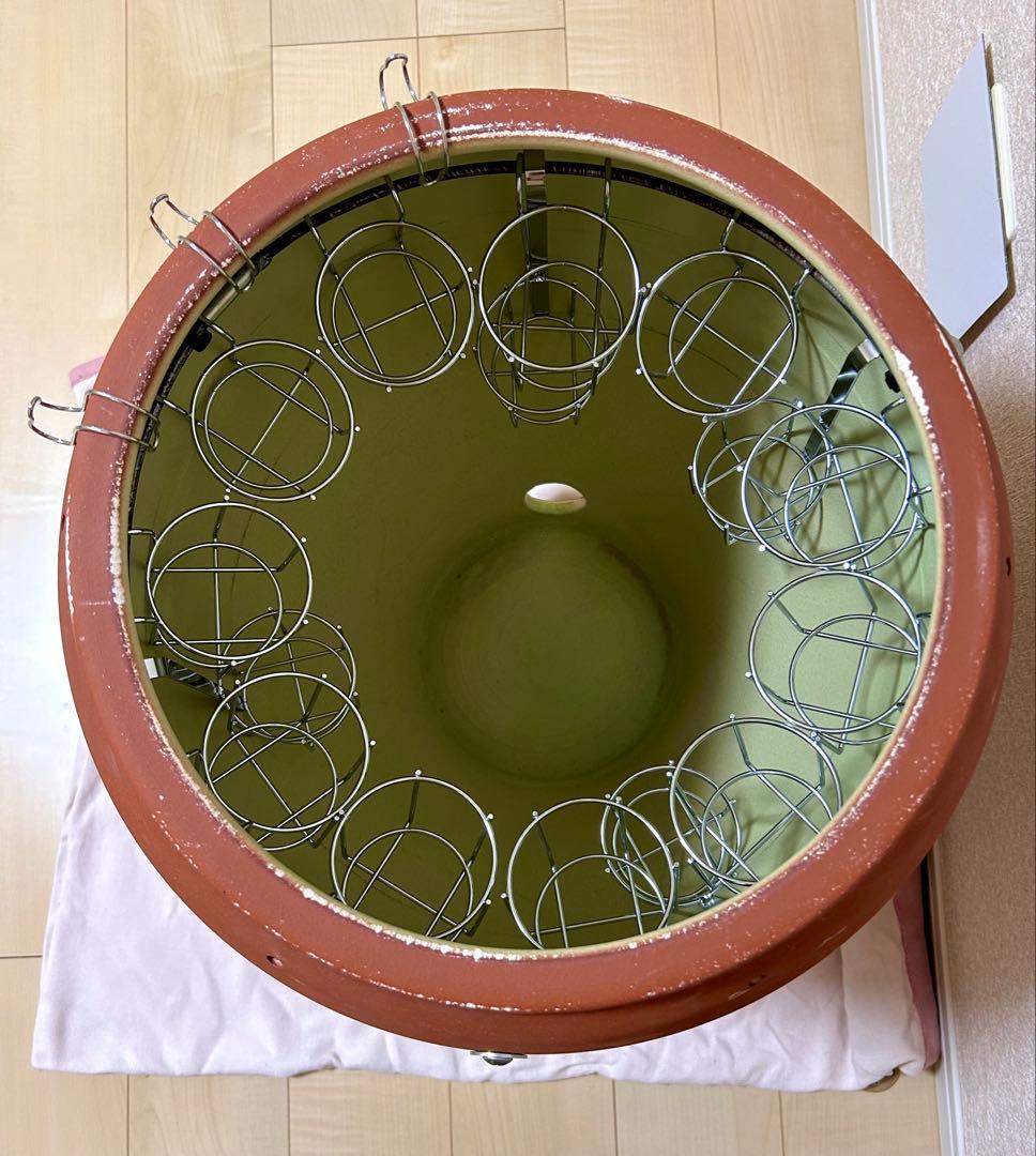 壺焼き芋用　信楽焼壺＆木蓋付き保存容器＋焼き芋網(15個)＋S字フック3個セット