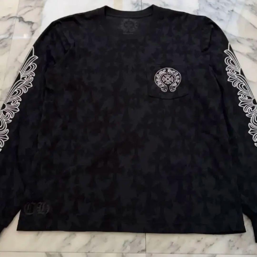 マ*ロ様 クロムハーツ グレイブヤードセメタリークロスロングスリーブ　Lサイズ