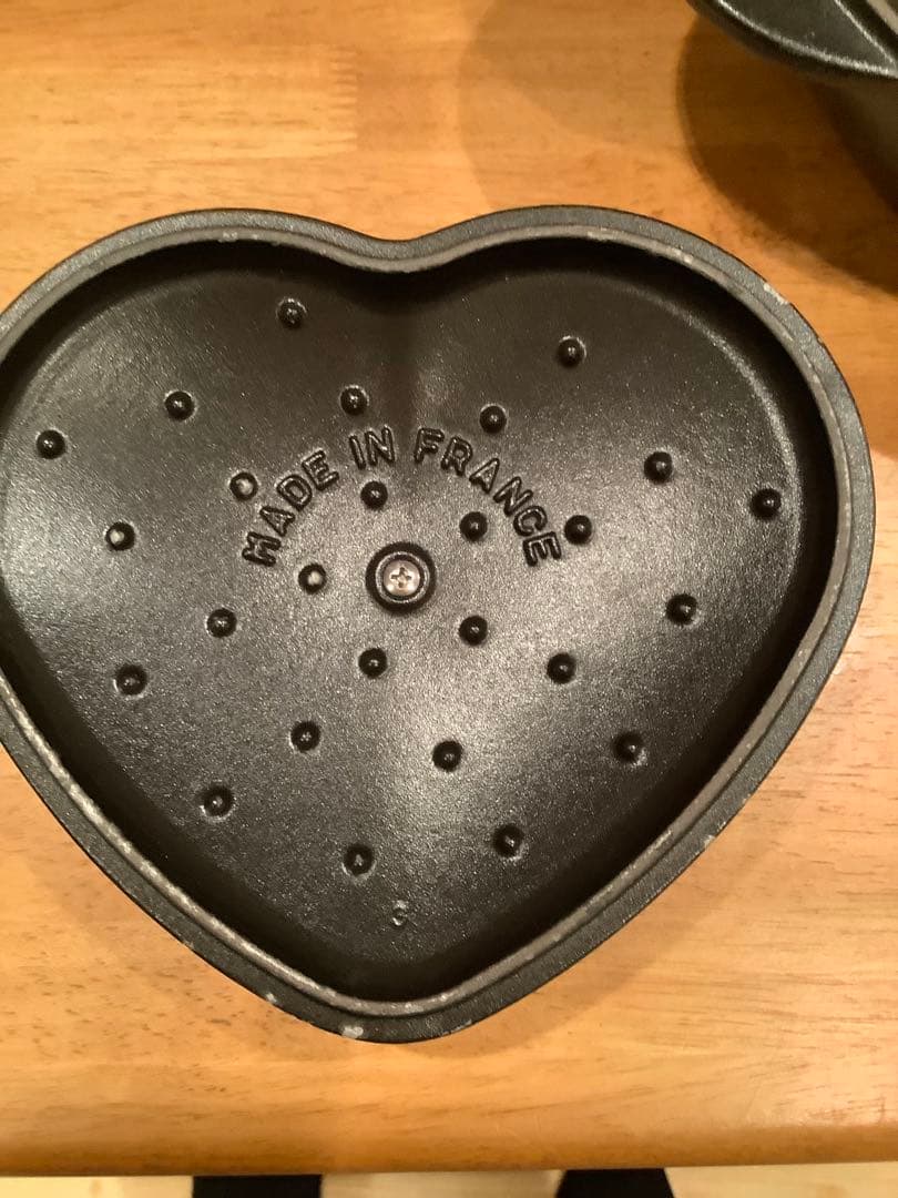 希少！STAUB LA COCOTTE ハート型鍋 フォンデュ　黒