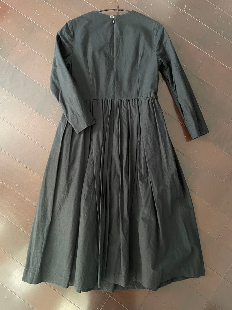 YAECA WRITE タックワンピース　BLACK Sサイズ