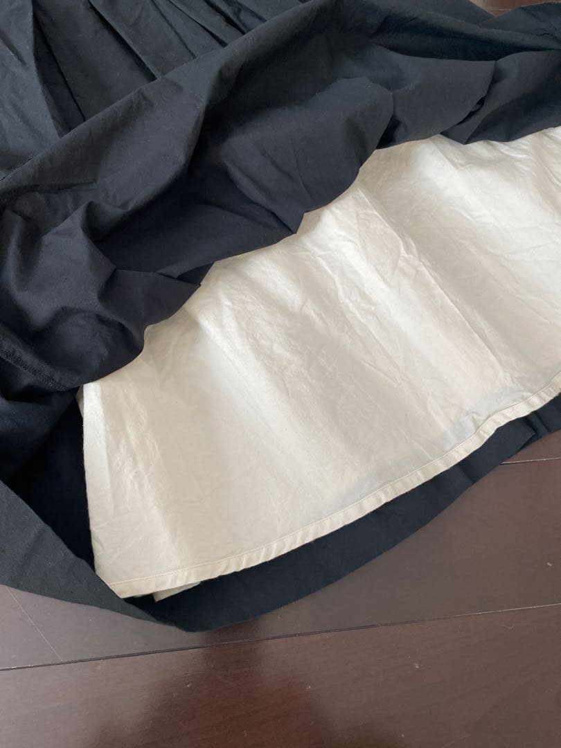 YAECA WRITE タックワンピース　BLACK Sサイズ