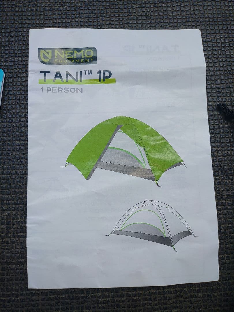 NEMO TANI 1P　テント　ニーモ　タニ　ソロキャンプ