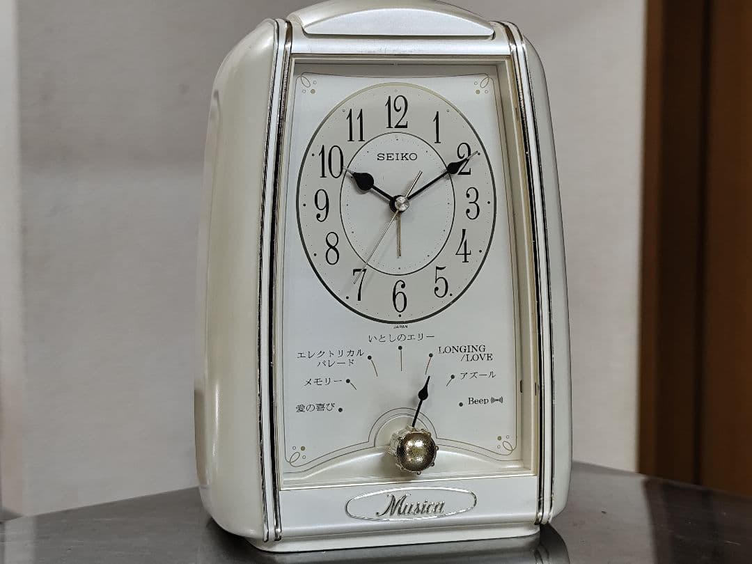 セイコー ムジカ musica QM717W FM音源 メロディ目覚まし時計