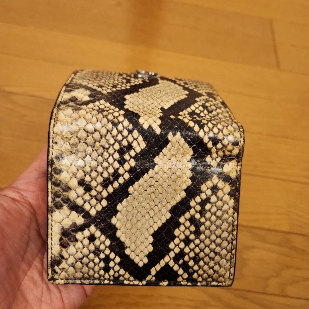 JIMMY CHOO 二つ折財布　ジミーチュウ　ハンネ　パイソン　コンパクト